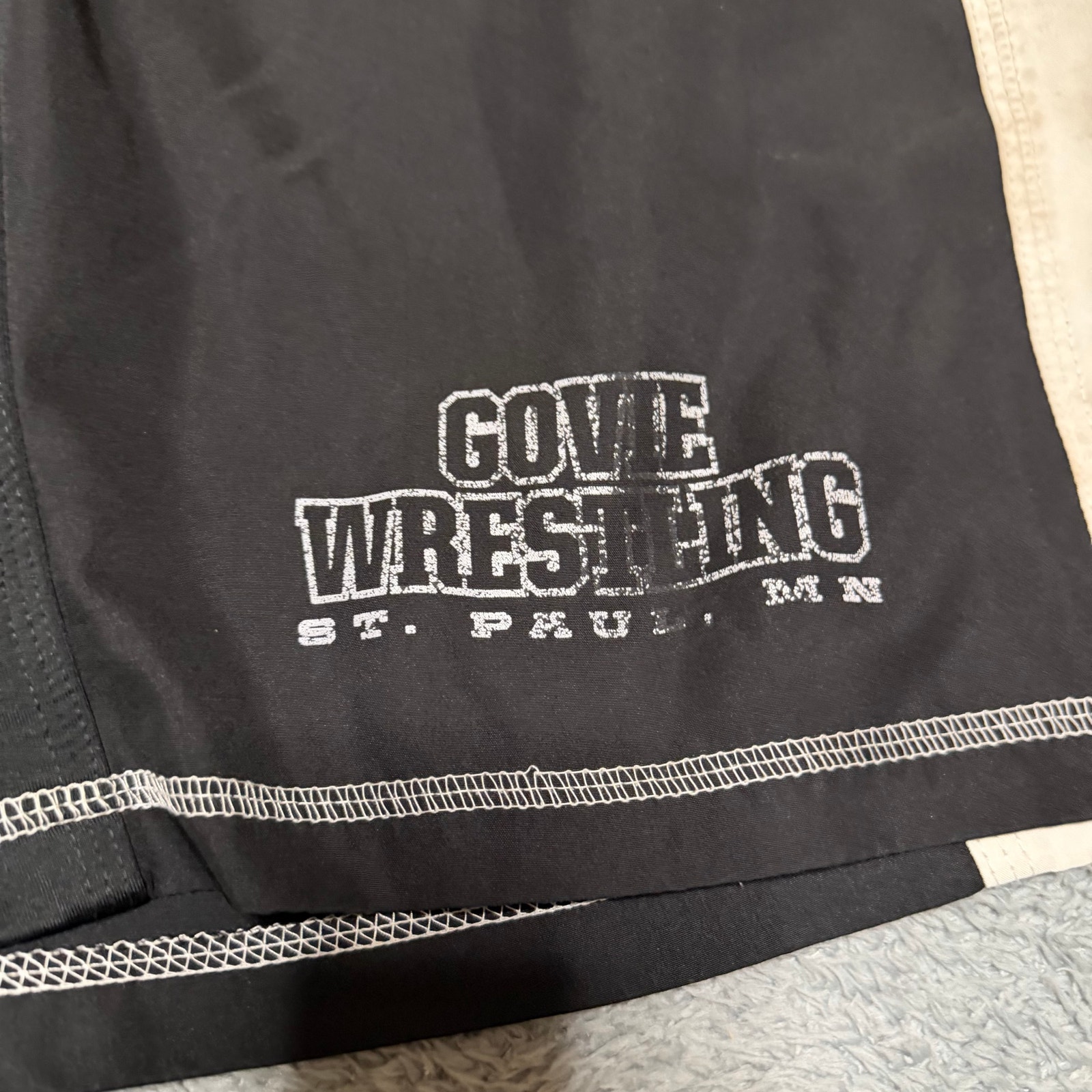 Title Mma Wrestling Shorts Mens Medium Black White *Stains — image 2 of 8